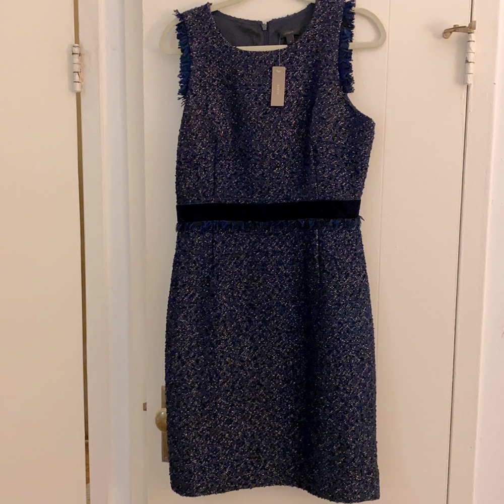 Jcrew blue sparkle dress